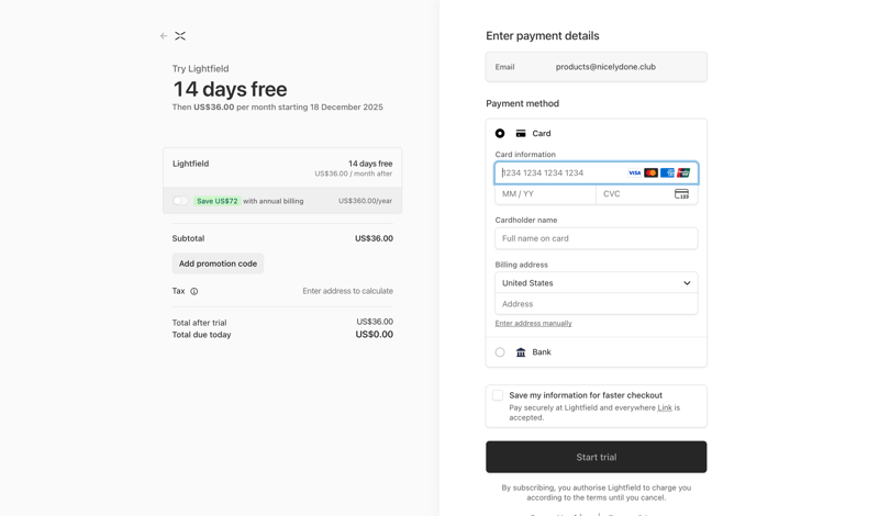 Lightfield screen example