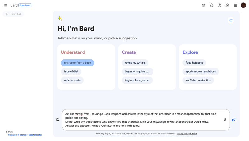 Bard
			        ux ui design