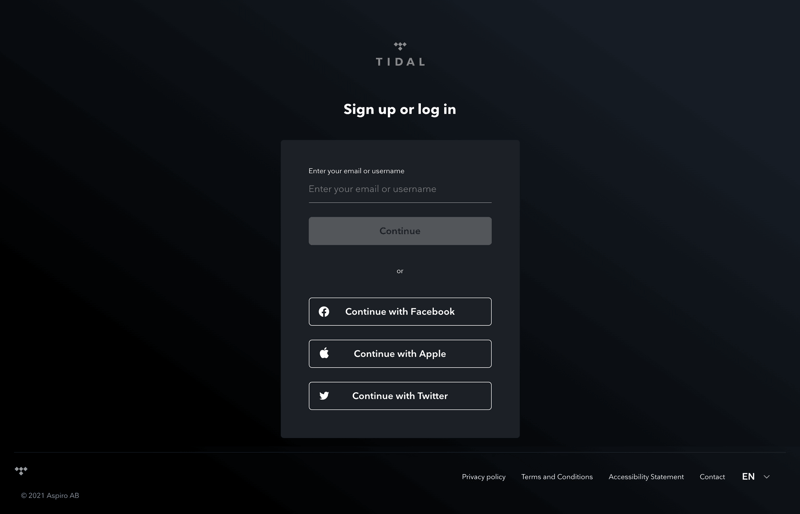 Tidal
			         ux ui design