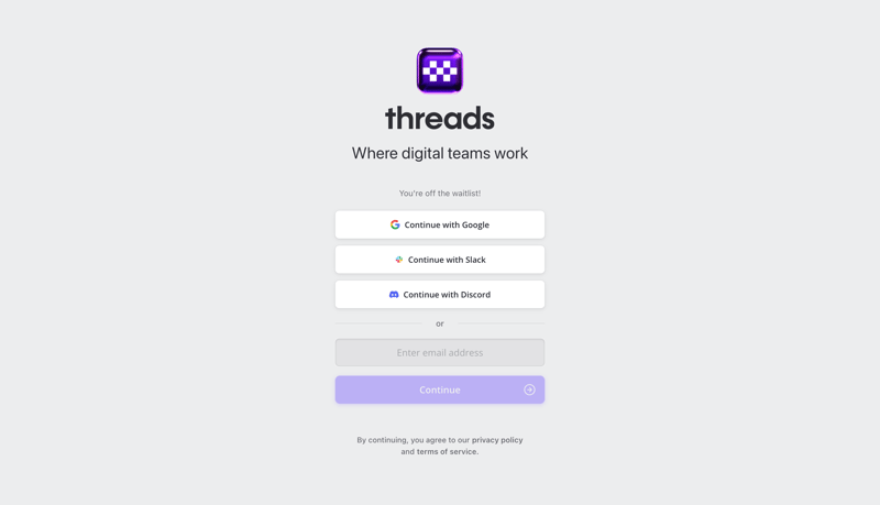 Threads
			         ux ui design