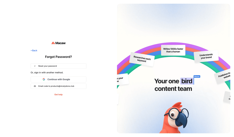 Macaw
			            ux ui design