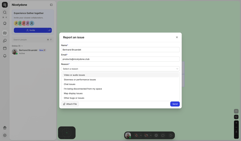 Gather screen example