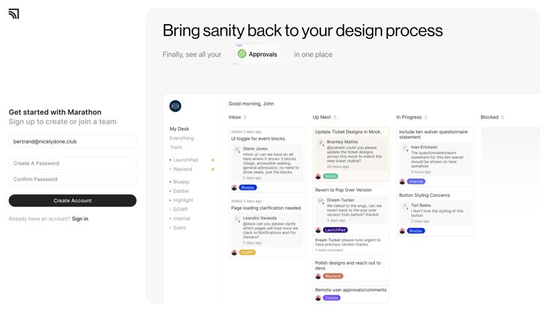 Marathon
			            ux ui design