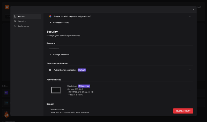 Dash0 screen example