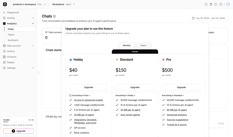 Chatbase screen example