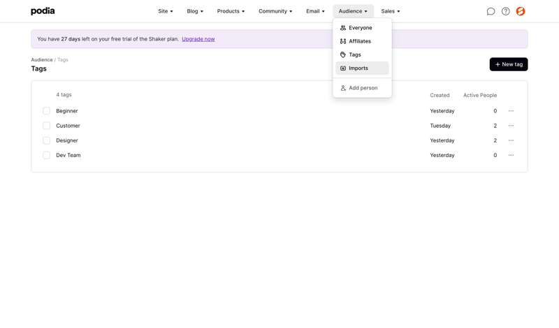 Podia
			           ux ui design