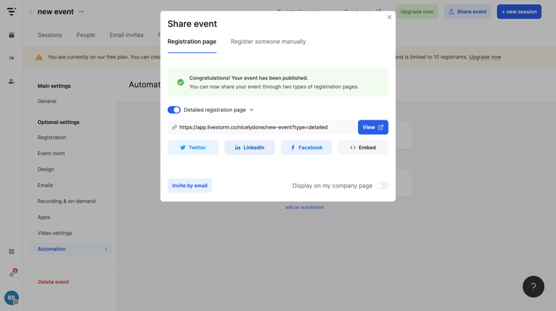Livestorm
			    ux ui design