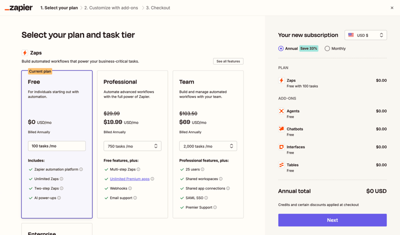 Zapier
			    ux ui design