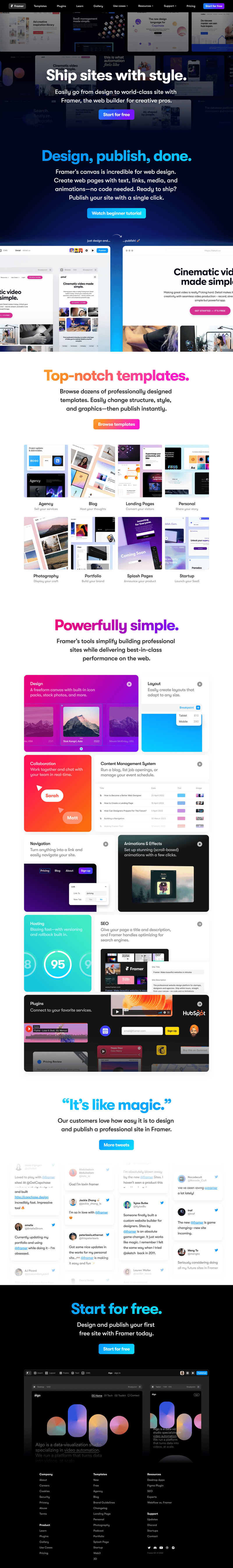 Framer
			 ux ui design