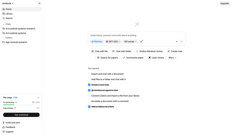 Anara screen example