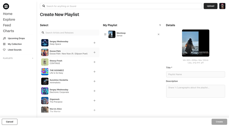 Sound.xyz
			    ux ui design