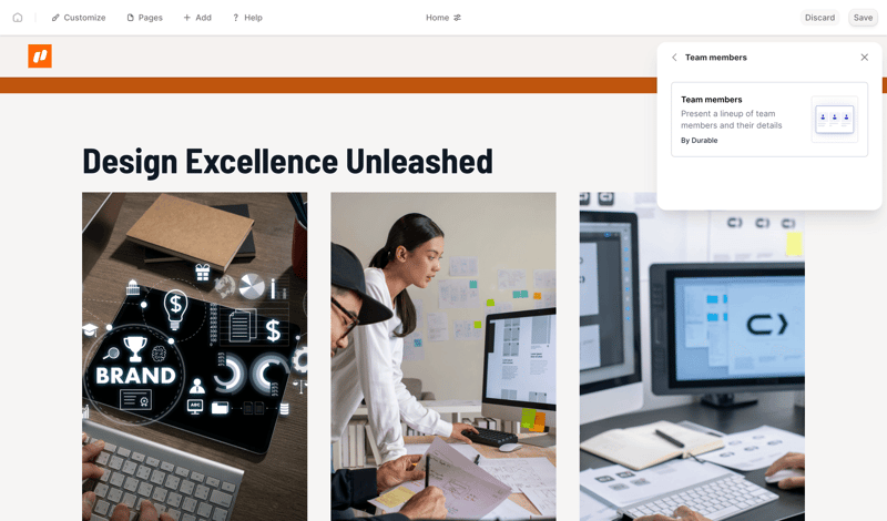 Durable screen example