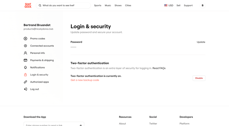 SeatGeek
			         ux ui design