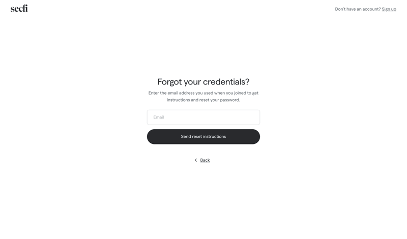 Secfi
			         ux ui design