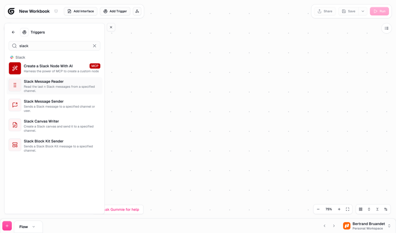 Gumloop screen example