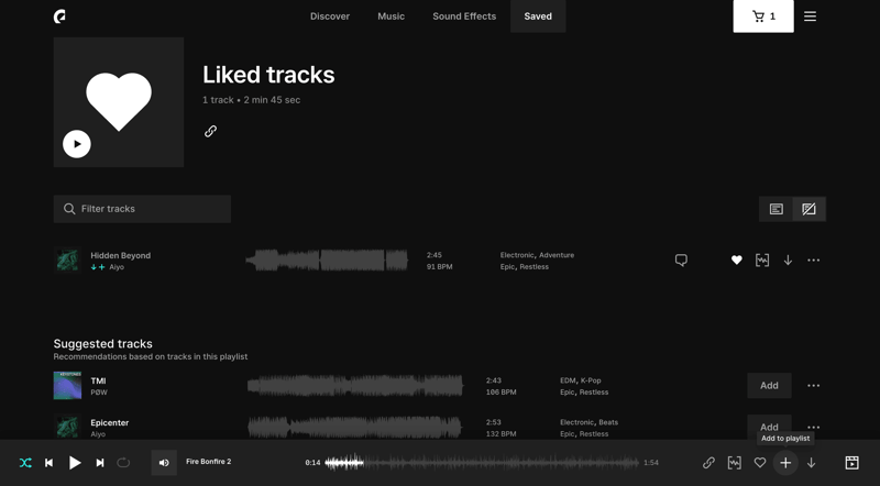 Epidemic Sound
			       ux ui design