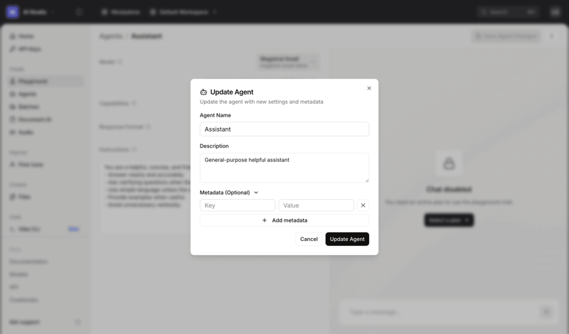 Mistral screen example