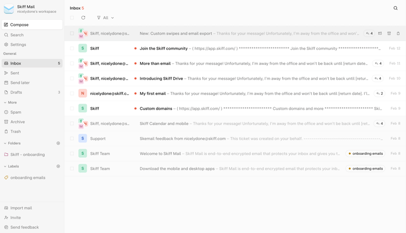Skiff
			       ux ui design