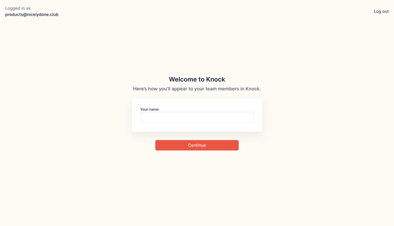 Knock
			     ux ui design