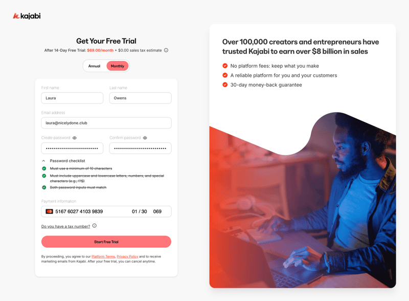 Kajabi
			             ux ui design