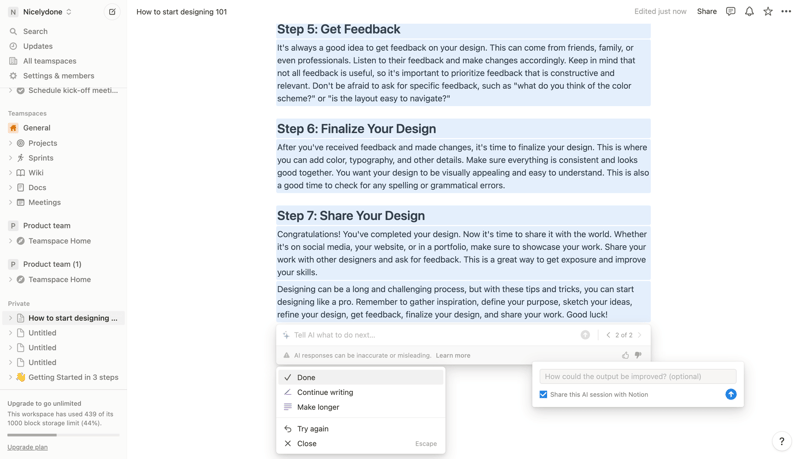 Notion
			        ux ui design
