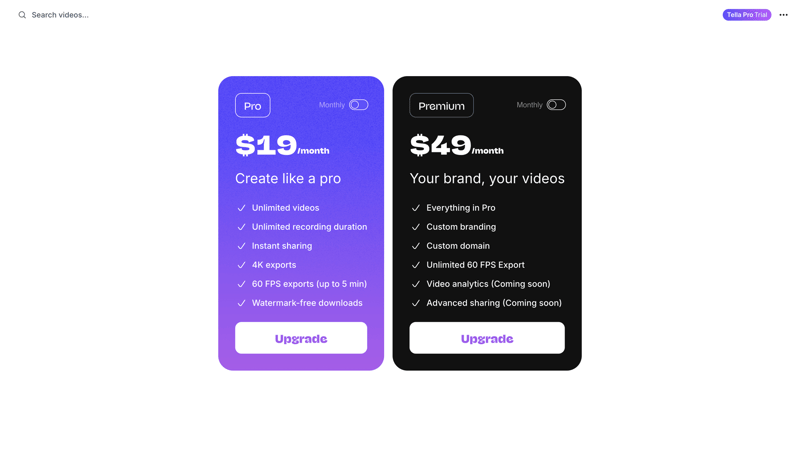 Tella
			                 ux ui design