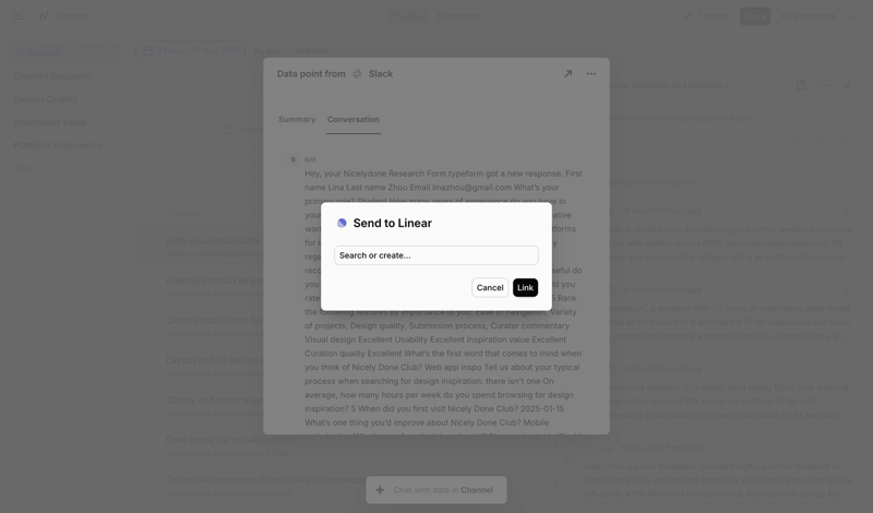 Dovetail screen example
