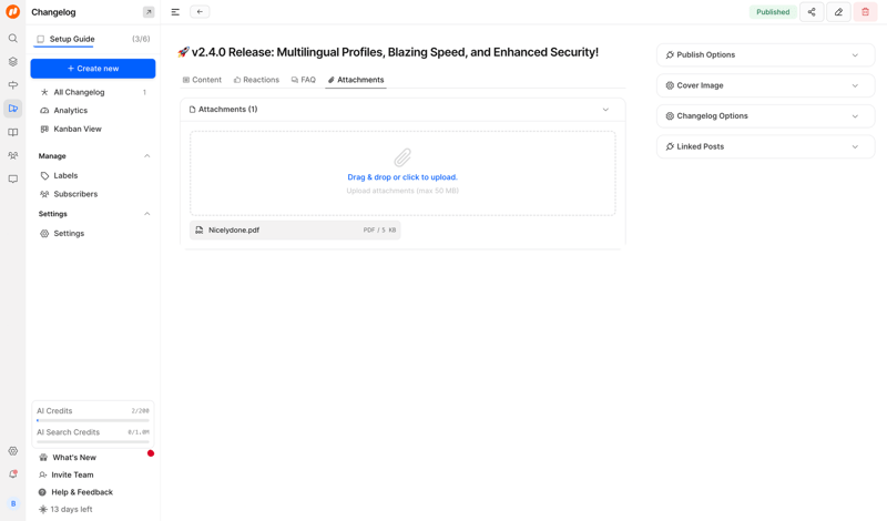 FeatureOS screen example