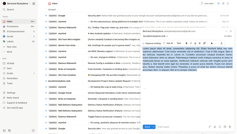 Notion Mail
			             ux ui design