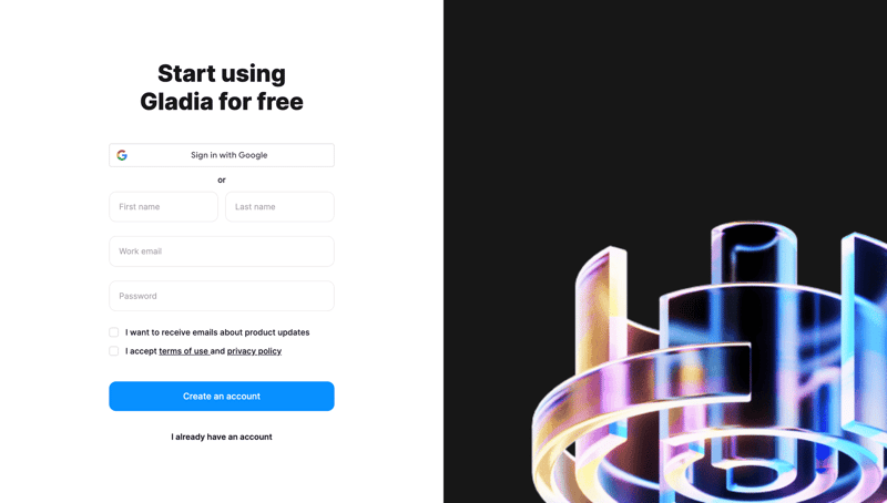 Gladia
			        ux ui design