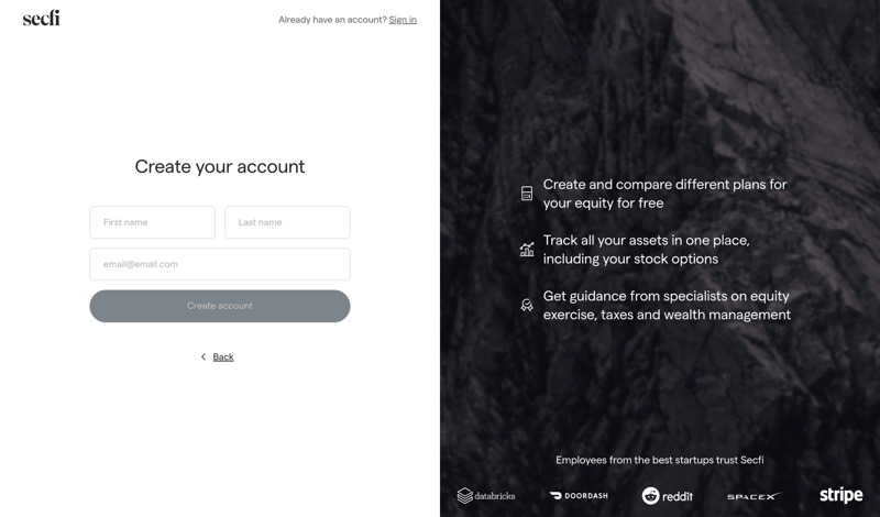 Secfi
			          ux ui design