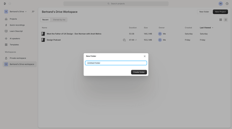 Descript
			            ux ui design