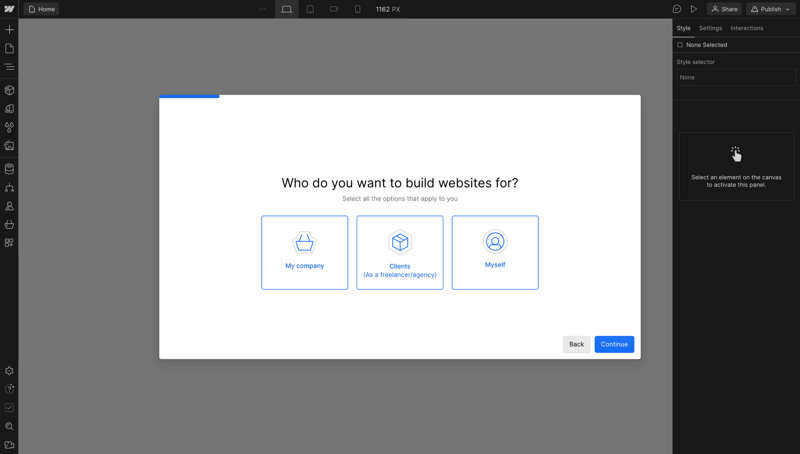 Webflow
			     ux ui design
