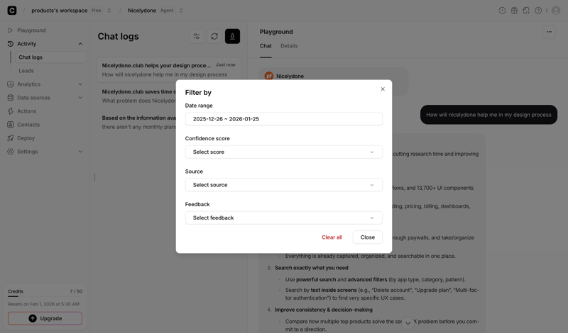 Chatbase screen example