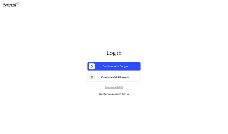 Fyxer screen example