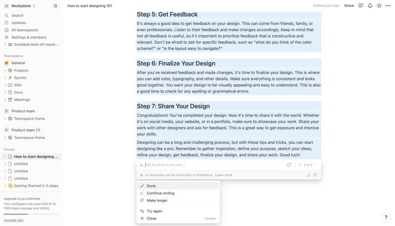 Notion
			        ux ui design