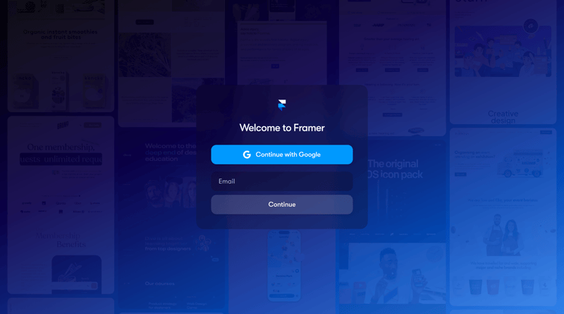Framer
			           ux ui design