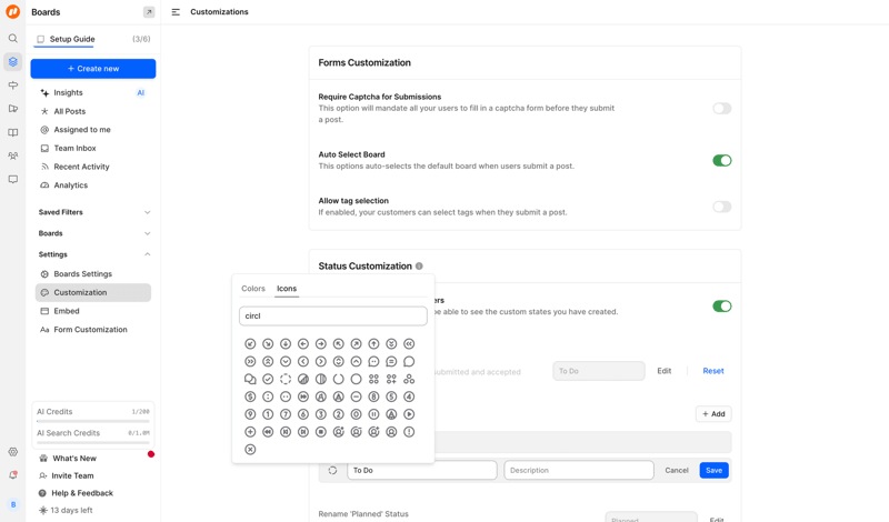 FeatureOS screen example