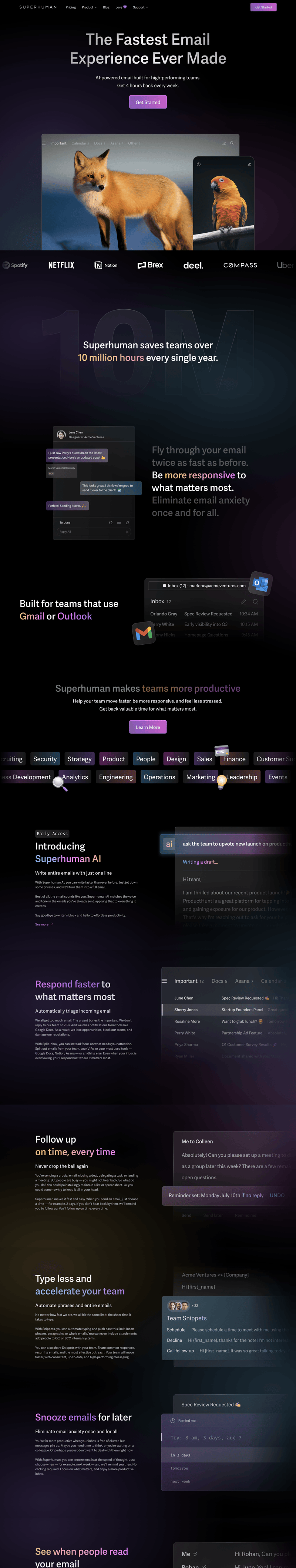 Superhuman
			  ux ui design