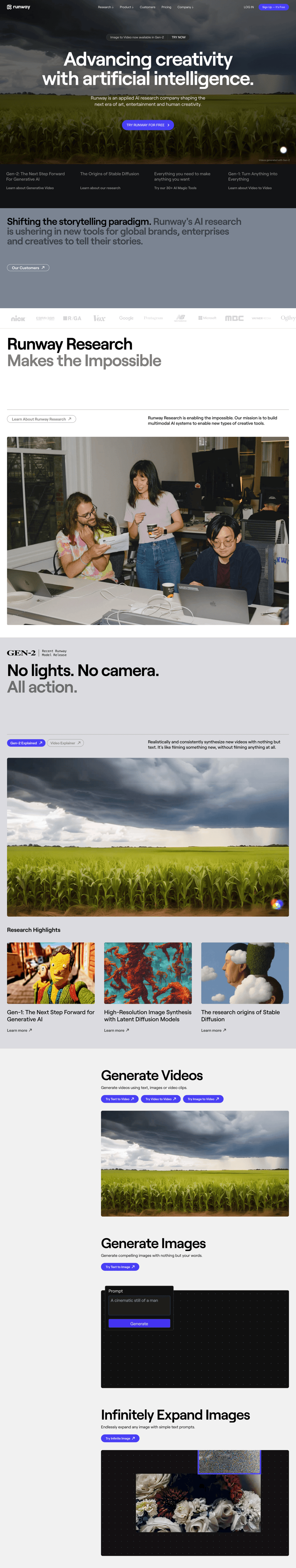 Runway
				 page example