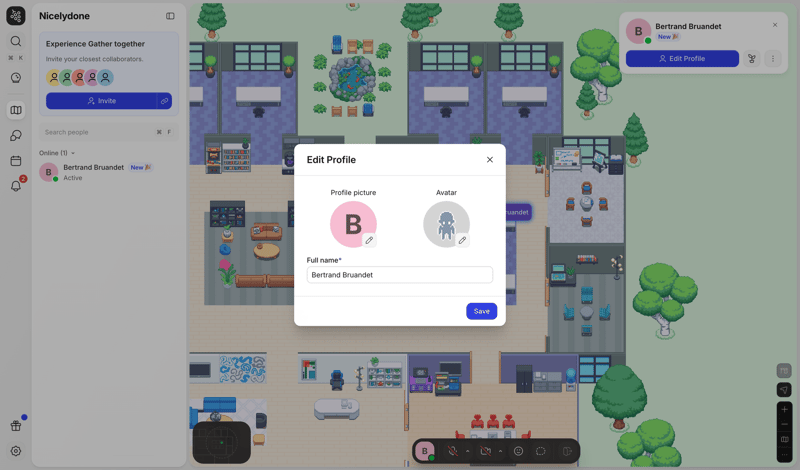 Gather screen example