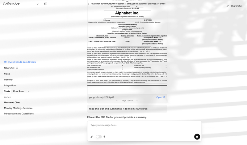 Cofounder screen example