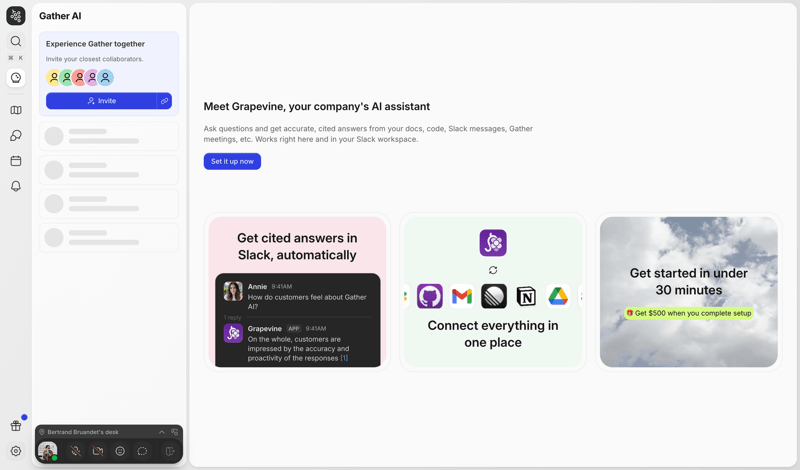Gather screen example