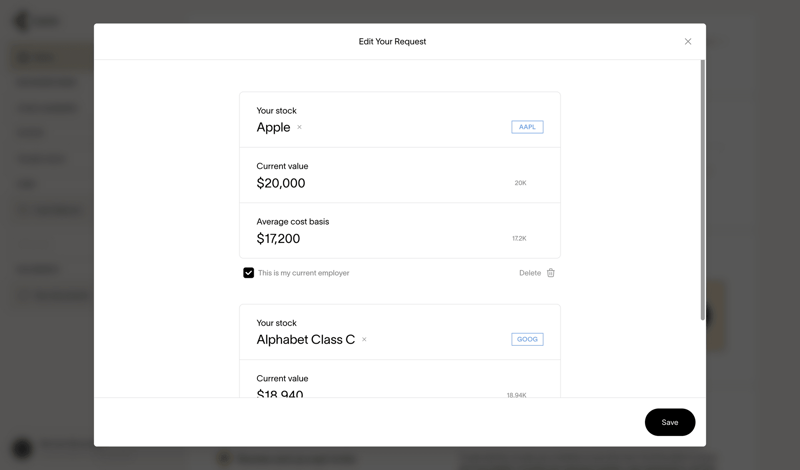 Cache screen example