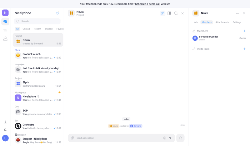 Orchestra screen example