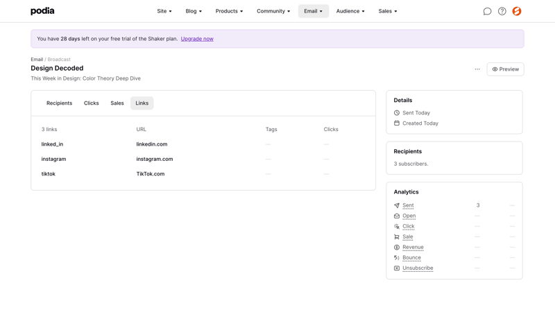 Podia
			     ux ui design
