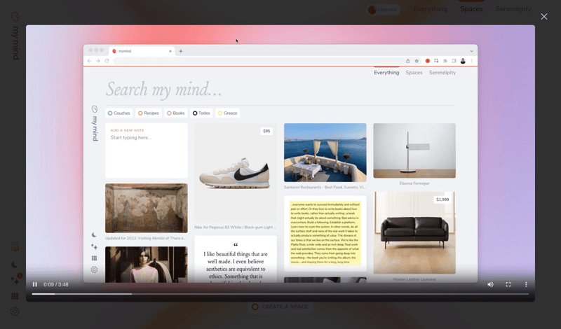 Mymind
			          ux ui design
