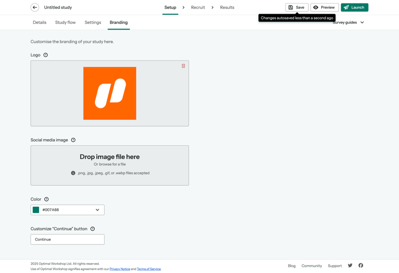 Optimal screen example