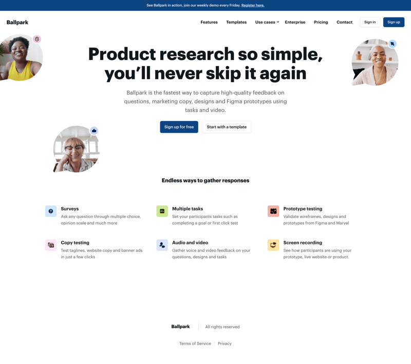 Ballpark
			  ux ui design