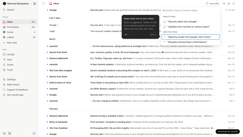 Notion Mail
			              ux ui design